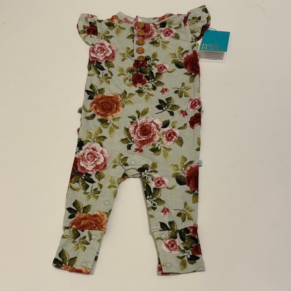 NWT Posh Peanut Baby Lizzie floral romper
